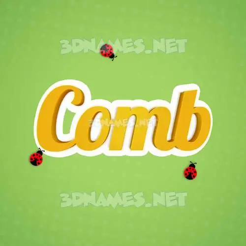 comb in Ladybugs style - 3D name wallpaper