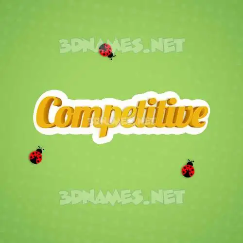 competitive in Ladybugs style - 3D name wallpaper competitive in Ladybugs style - 3D name wallpaper