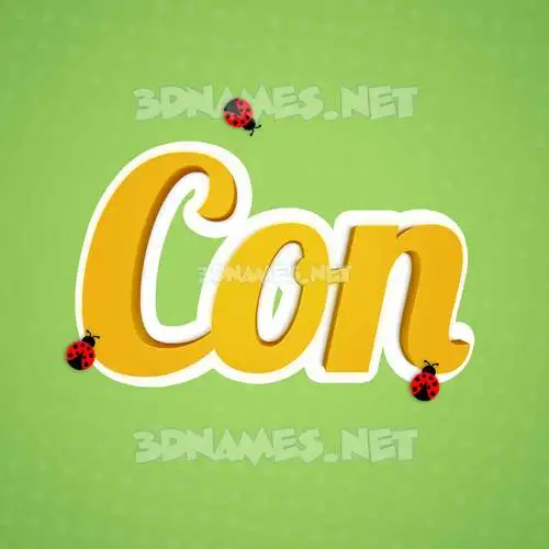 con in Ladybugs style - 3D name wallpaper con in Ladybugs style - 3D name wallpaper