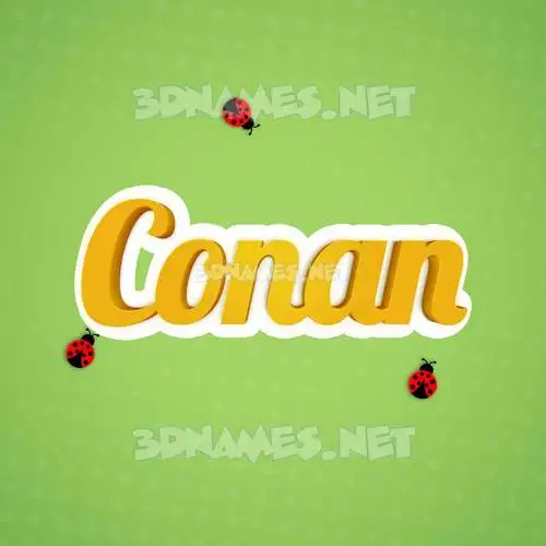 conan in Ladybugs style - 3D name wallpaper conan in Ladybugs style - 3D name wallpaper