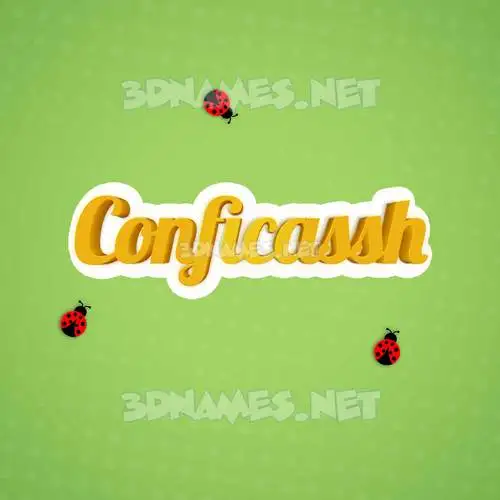 conficassh in Ladybugs style - 3D name wallpaper conficassh in Ladybugs style - 3D name wallpaper