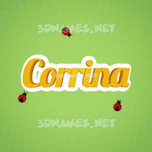 corrina in Ladybugs style - 3D name wallpaper