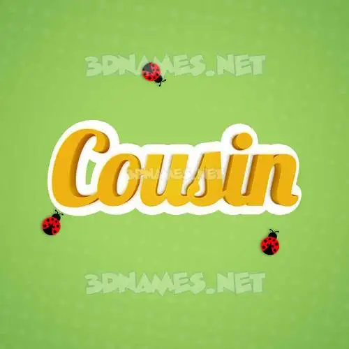 cousin in Ladybugs style - 3D name wallpaper cousin in Ladybugs style - 3D name wallpaper