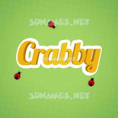 crabby in Ladybugs style - 3D name wallpaper