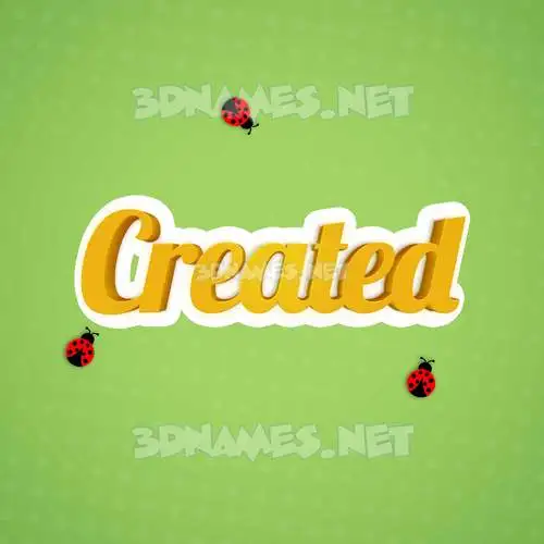 created in Ladybugs style - 3D name wallpaper created in Ladybugs style - 3D name wallpaper
