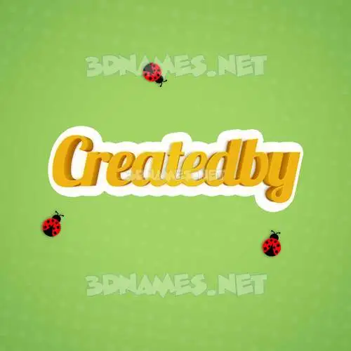 createdby in Ladybugs style - 3D name wallpaper createdby in Ladybugs style - 3D name wallpaper