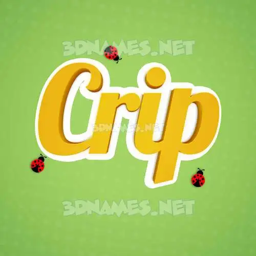 crip in Ladybugs style - 3D name wallpaper crip in Ladybugs style - 3D name wallpaper