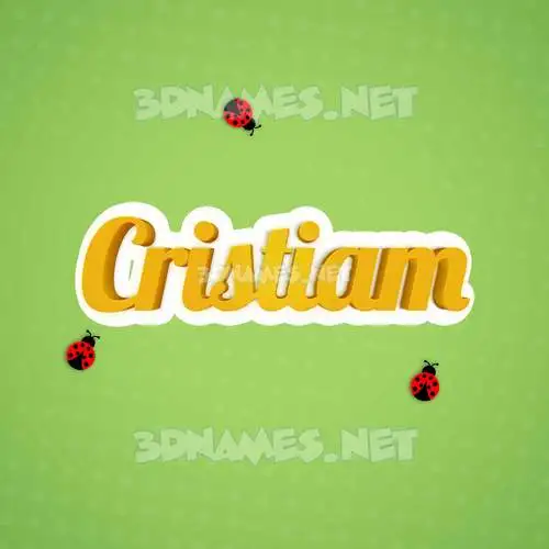 cristiam in Ladybugs style - 3D name wallpaper cristiam in Ladybugs style - 3D name wallpaper