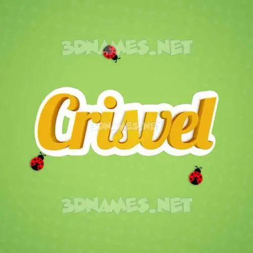 crisvel in Ladybugs style - 3D name wallpaper