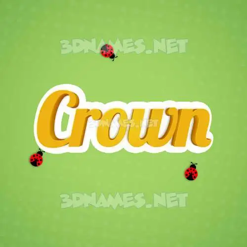 crown in Ladybugs style - 3D name wallpaper