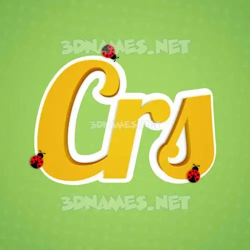 crs in Ladybugs style - 3D name wallpaper