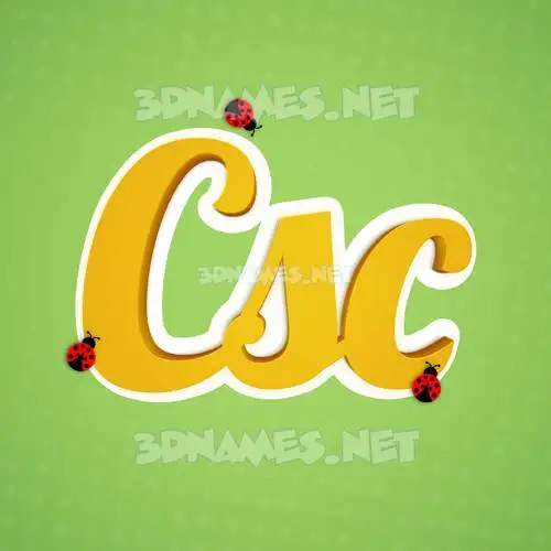 csc in Ladybugs style - 3D name wallpaper csc in Ladybugs style - 3D name wallpaper