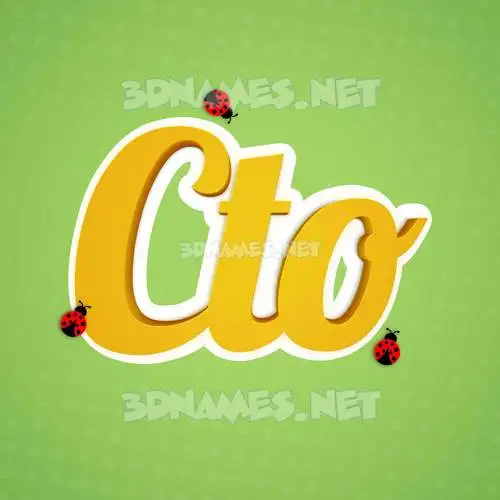cto in Ladybugs style - 3D name wallpaper cto in Ladybugs style - 3D name wallpaper