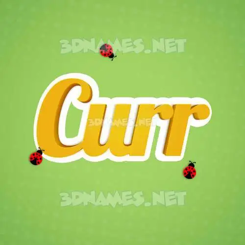 curr in Ladybugs style - 3D name wallpaper curr in Ladybugs style - 3D name wallpaper