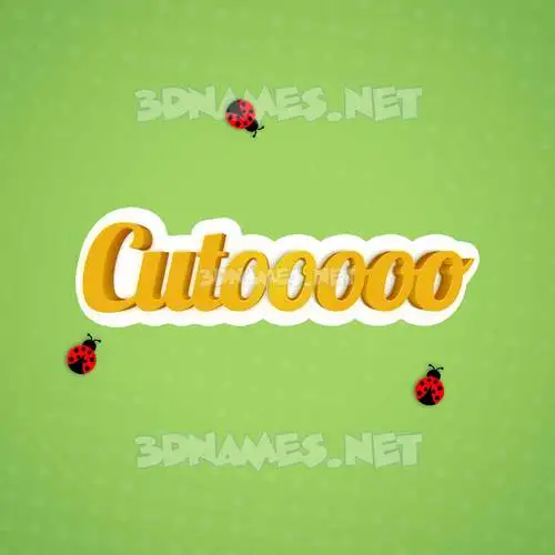 cutooooo in Ladybugs style - 3D name wallpaper cutooooo in Ladybugs style - 3D name wallpaper