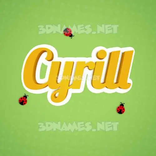 cyrill in Ladybugs style - 3D name wallpaper cyrill in Ladybugs style - 3D name wallpaper