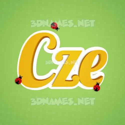 cze in Ladybugs style - 3D name wallpaper cze in Ladybugs style - 3D name wallpaper