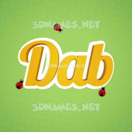 dab in Ladybugs style - 3D name wallpaper dab in Ladybugs style - 3D name wallpaper