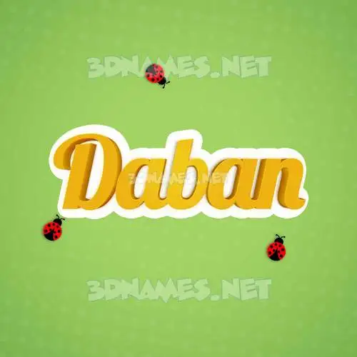 daban in Ladybugs style - 3D name wallpaper daban in Ladybugs style - 3D name wallpaper