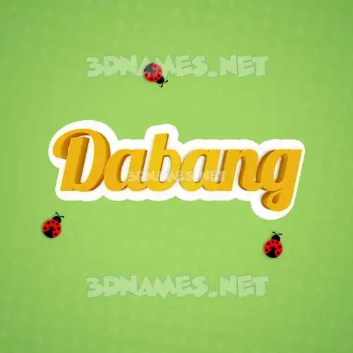 dabang in Ladybugs style - 3D name wallpaper dabang in Ladybugs style - 3D name wallpaper