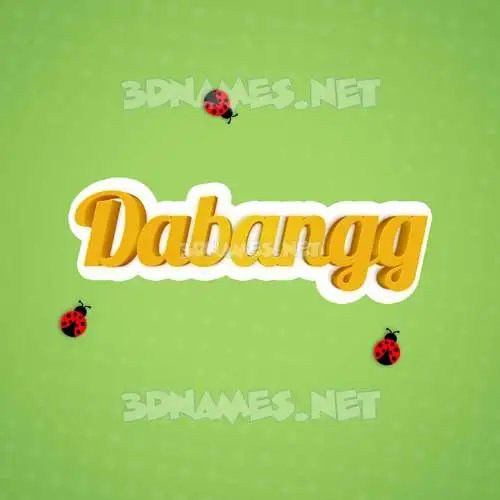 dabangg in Ladybugs style - 3D name wallpaper