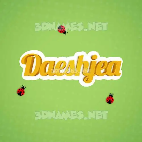 daeshjea in Ladybugs style - 3D name wallpaper