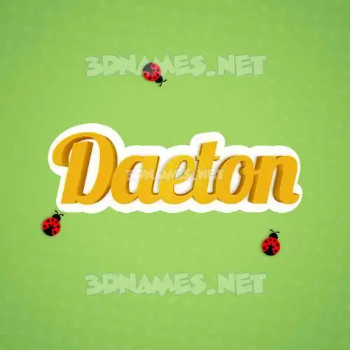 daeton in Ladybugs style - 3D name wallpaper daeton in Ladybugs style - 3D name wallpaper