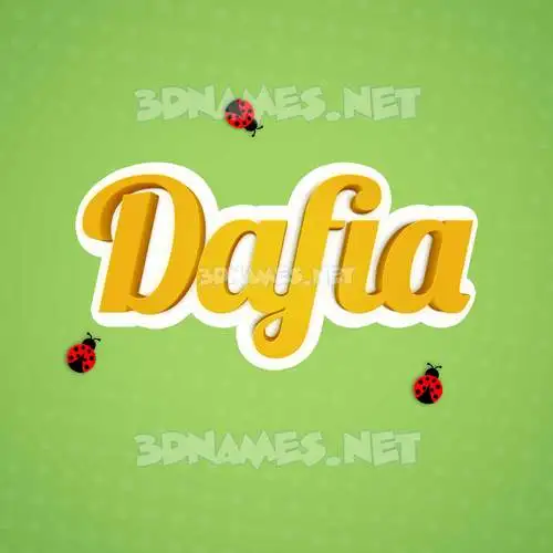 dafia in Ladybugs style - 3D name wallpaper dafia in Ladybugs style - 3D name wallpaper