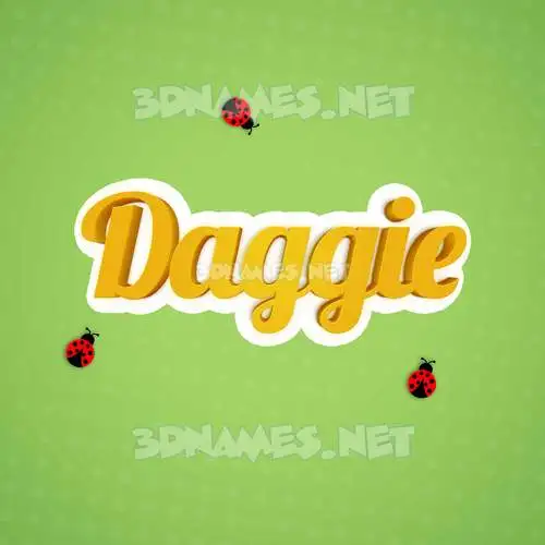 daggie in Ladybugs style - 3D name wallpaper