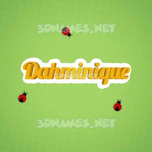 dahminique in Ladybugs style - 3D name wallpaper dahminique in Ladybugs style - 3D name wallpaper