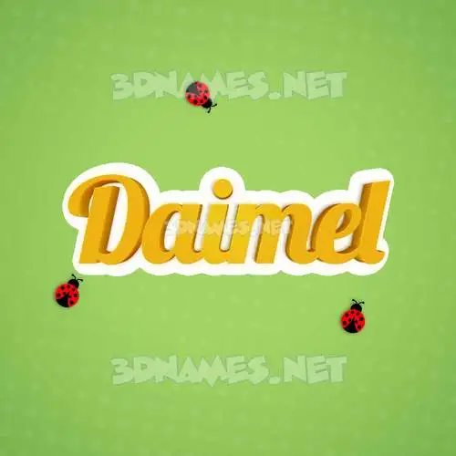 daimel in Ladybugs style - 3D name wallpaper