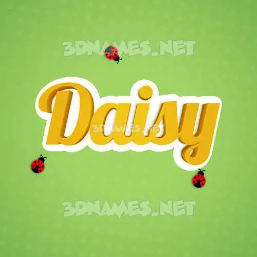 daisy in Ladybugs style - 3D name wallpaper