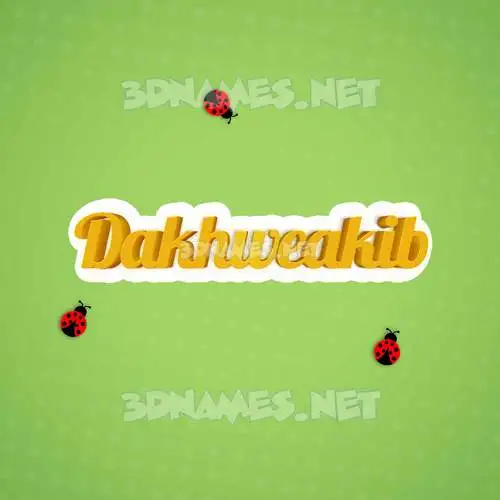dakhweakib in Ladybugs style - 3D name wallpaper dakhweakib in Ladybugs style - 3D name wallpaper