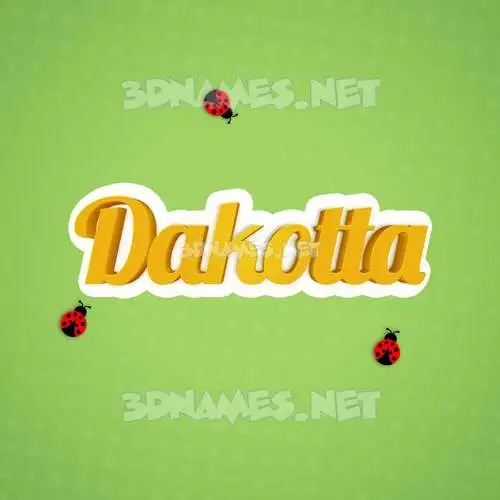 dakotta in Ladybugs style - 3D name wallpaper dakotta in Ladybugs style - 3D name wallpaper