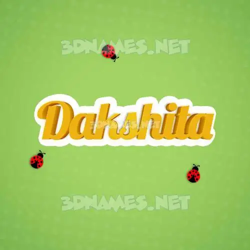 dakshita in Ladybugs style - 3D name wallpaper