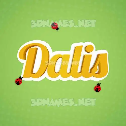dalis in Ladybugs style - 3D name wallpaper