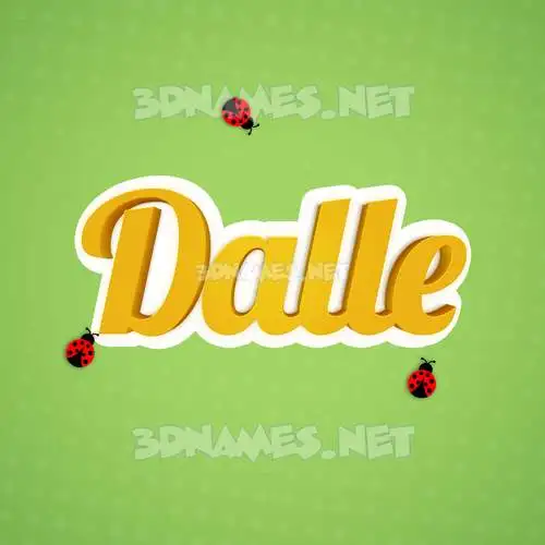 dalle in Ladybugs style - 3D name wallpaper dalle in Ladybugs style - 3D name wallpaper