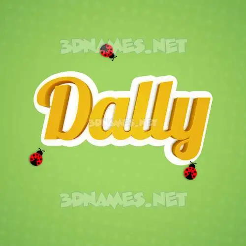 dally in Ladybugs style - 3D name wallpaper