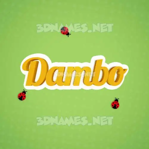 dambo in Ladybugs style - 3D name wallpaper