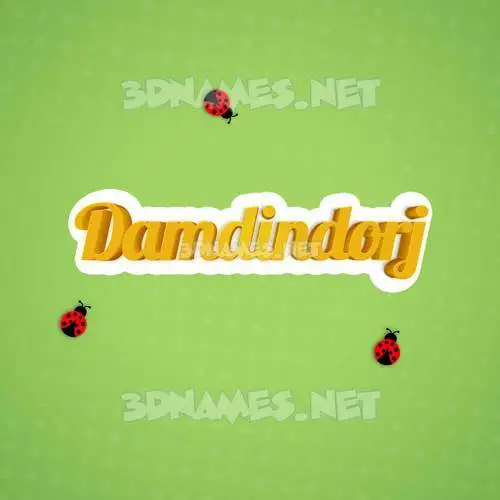 damdindorj in Ladybugs style - 3D name wallpaper