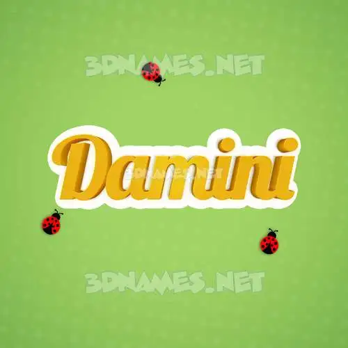 damini in Ladybugs style - 3D name wallpaper