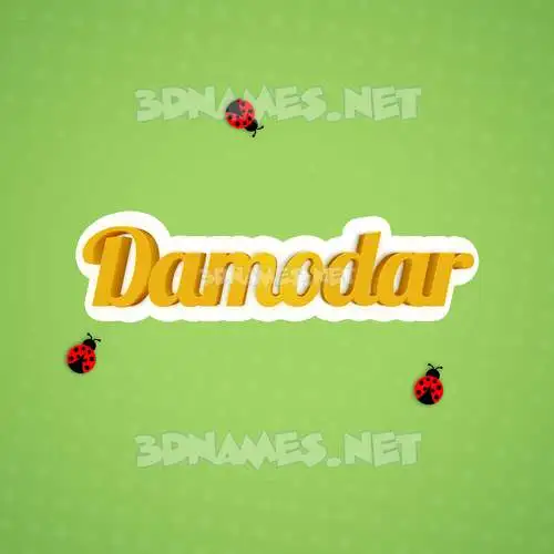 damodar in Ladybugs style - 3D name wallpaper damodar in Ladybugs style - 3D name wallpaper