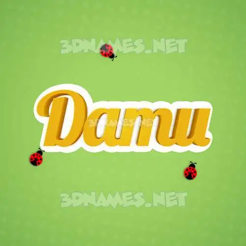 damu in Ladybugs style - 3D name wallpaper