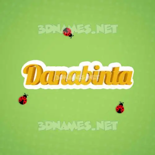danabinta in Ladybugs style - 3D name wallpaper danabinta in Ladybugs style - 3D name wallpaper