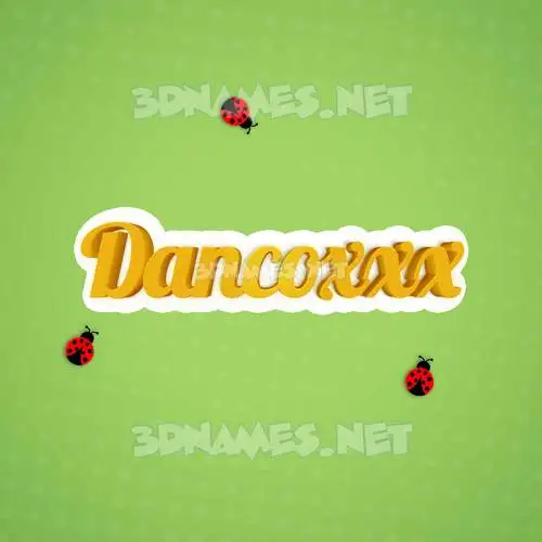 dancoxxx in Ladybugs style - 3D name wallpaper dancoxxx in Ladybugs style - 3D name wallpaper