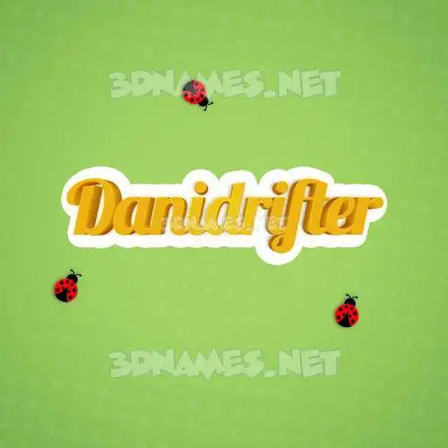 danidrifter in Ladybugs style - 3D name wallpaper danidrifter in Ladybugs style - 3D name wallpaper
