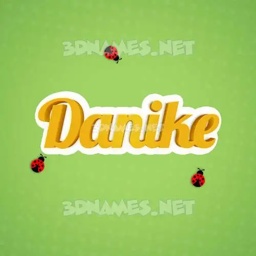 danike in Ladybugs style - 3D name wallpaper