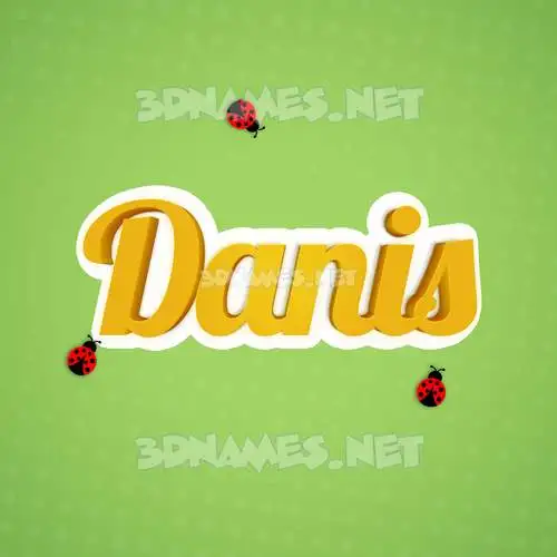 danis in Ladybugs style - 3D name wallpaper danis in Ladybugs style - 3D name wallpaper