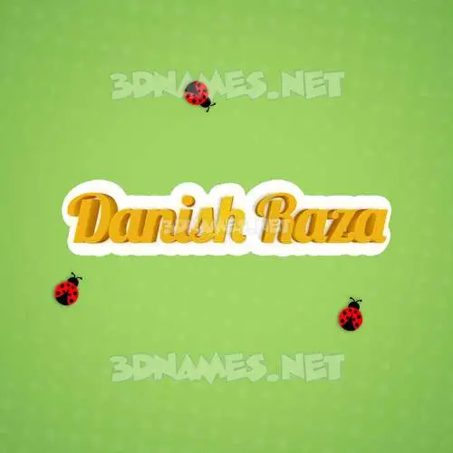 danish raza in Ladybugs style - 3D name wallpaper danish raza in Ladybugs style - 3D name wallpaper