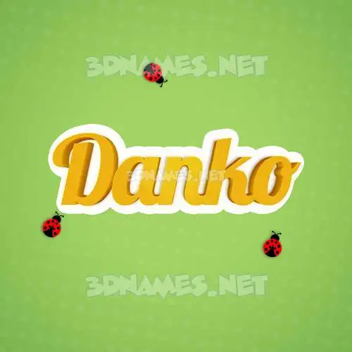 danko in Ladybugs style - 3D name wallpaper danko in Ladybugs style - 3D name wallpaper